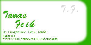 tamas feik business card